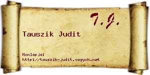 Tauszik Judit névjegykártya